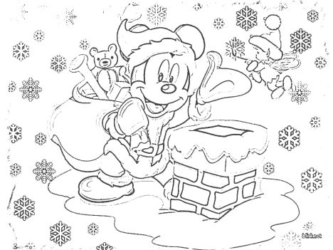 Disney Christmas Coloring Pages Free Printable part 1